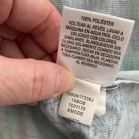 JM Collection blouse petite 3/4 length sleeves scoop neck floral/paisley Sz XLP - Picture 9 of 9